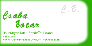 csaba botar business card